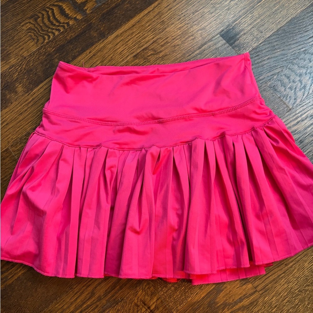 Gold hinge hot pink mini skirt S